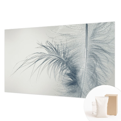 Papel mural con patrón decorativo con motivo de pluma delicada