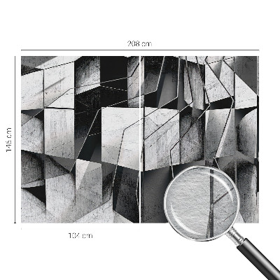 Mural de pared con estampado hermoso con motivo de abstracción geométrica