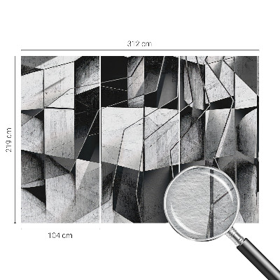 Mural de pared con estampado hermoso con motivo de abstracción geométrica
