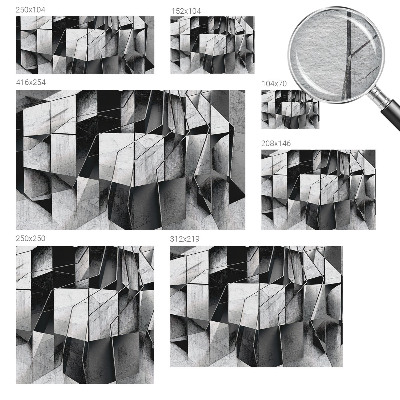 Mural de pared con estampado hermoso con motivo de abstracción geométrica