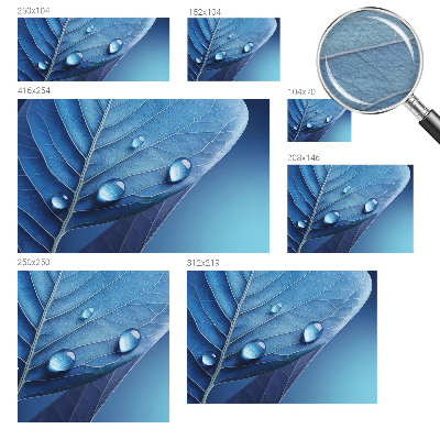 Papel mural texturado decorativo con diseño de hoja azul