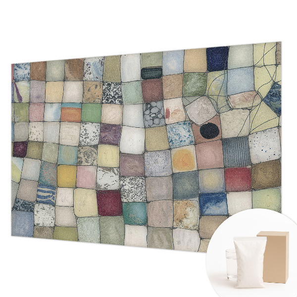 Fotomural decorativo para cabecero de cama con mosaico colorido
