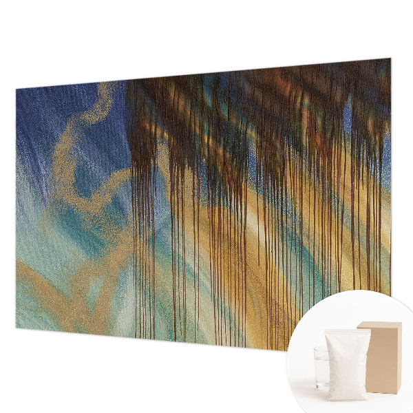 Mural decorativo con una composición abstracta
