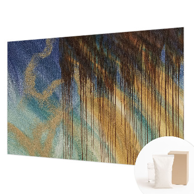 Mural decorativo con una composición abstracta