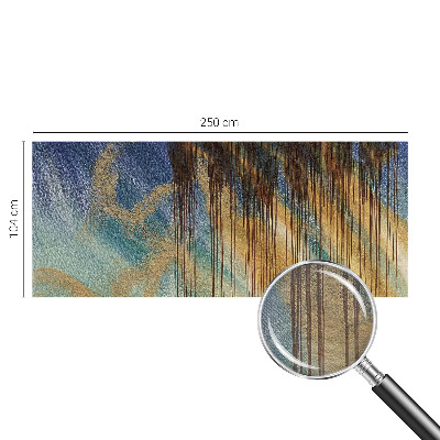 Mural decorativo con una composición abstracta