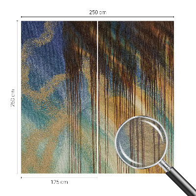 Mural decorativo con una composición abstracta