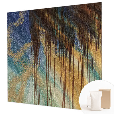 Mural decorativo con una composición abstracta