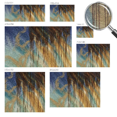 Mural decorativo con una composición abstracta