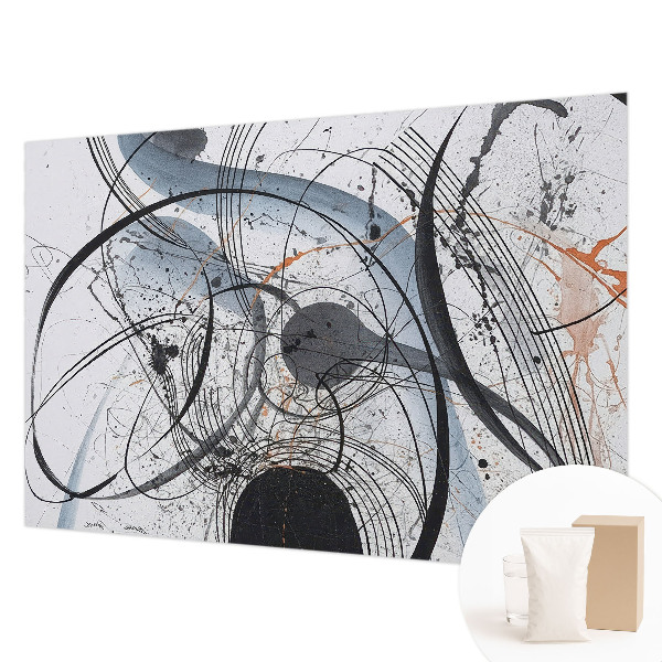 Mural de pared con estampado hermoso con una abstracción expresiva