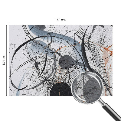 Mural de pared con estampado hermoso con una abstracción expresiva