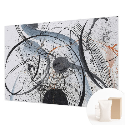 Mural de pared con estampado hermoso con una abstracción expresiva