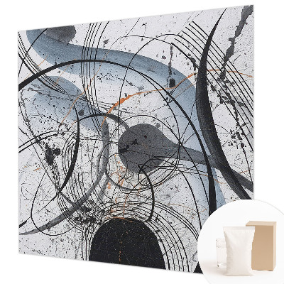 Mural de pared con estampado hermoso con una abstracción expresiva
