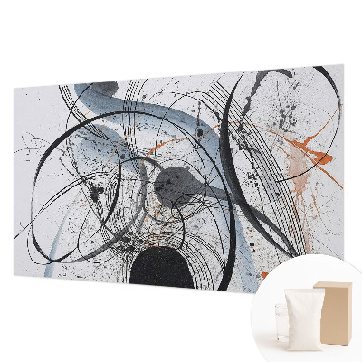 Mural de pared con estampado hermoso con una abstracción expresiva