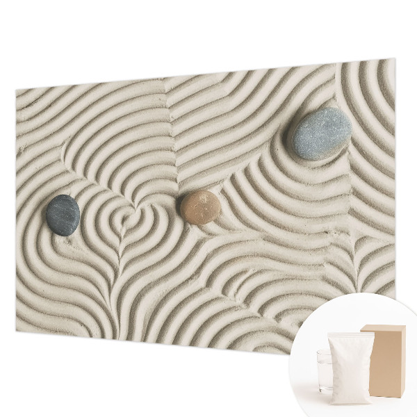 Papel mural texturado decorativo con diseño de ondas armoniosas