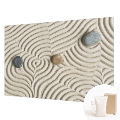 Papel mural texturado decorativo con diseño de ondas armoniosas