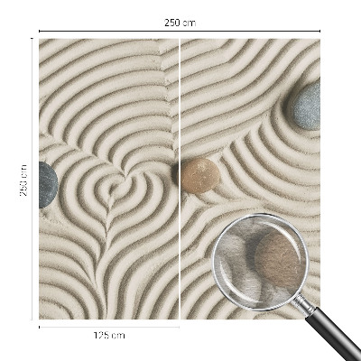 Papel mural texturado decorativo con diseño de ondas armoniosas