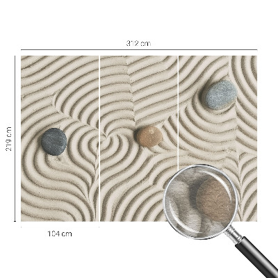 Papel mural texturado decorativo con diseño de ondas armoniosas