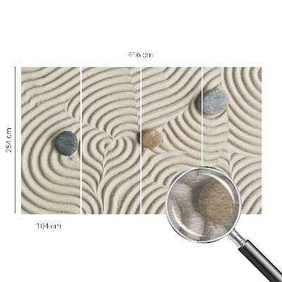 Papel mural texturado decorativo con diseño de ondas armoniosas