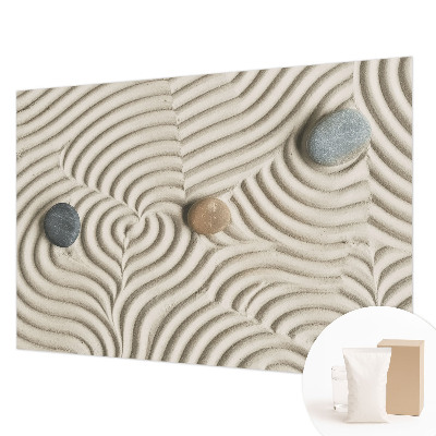 Papel mural texturado decorativo con diseño de ondas armoniosas