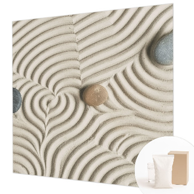 Papel mural texturado decorativo con diseño de ondas armoniosas