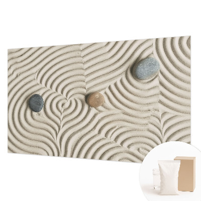 Papel mural texturado decorativo con diseño de ondas armoniosas