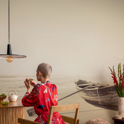 Mural decorativo con motivo de tranquilidad junto al mar