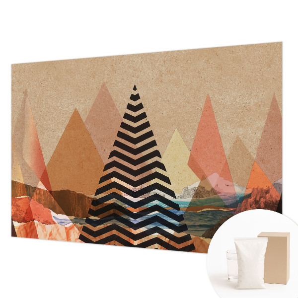 Papel mural texturado decorativo con paisaje abstracto