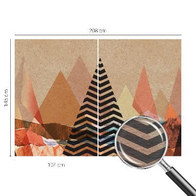 Papel mural texturado decorativo con paisaje abstracto