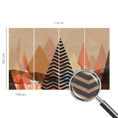 Papel mural texturado decorativo con paisaje abstracto
