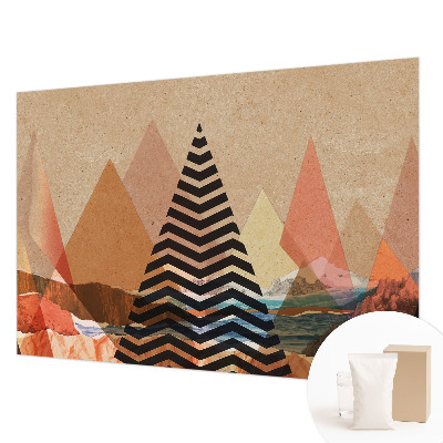 Papel mural texturado decorativo con paisaje abstracto