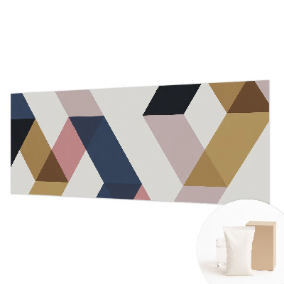 Mural decorativo con rombos coloridos