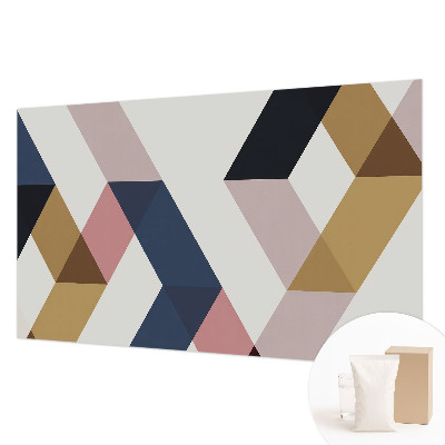Mural decorativo con rombos coloridos
