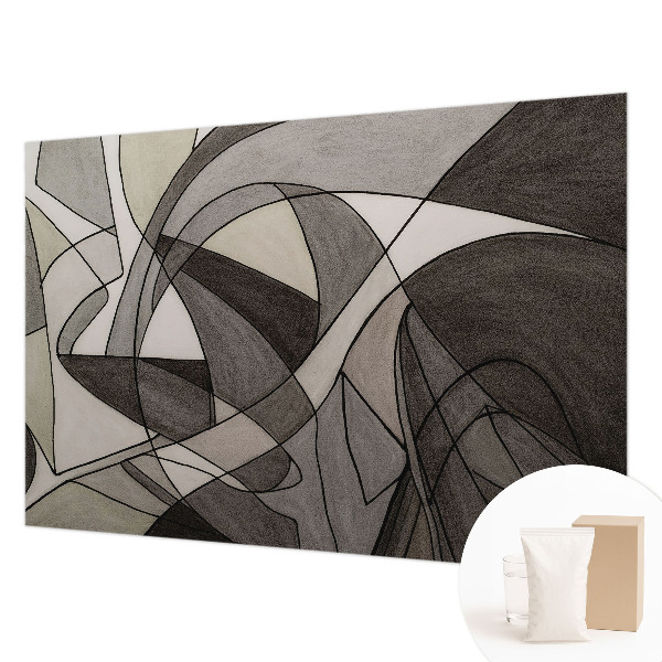 Papel mural con patrón decorativo con motivo de abstracción geométrica
