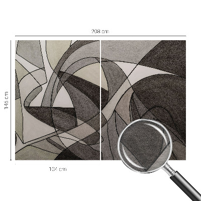 Papel mural con patrón decorativo con motivo de abstracción geométrica
