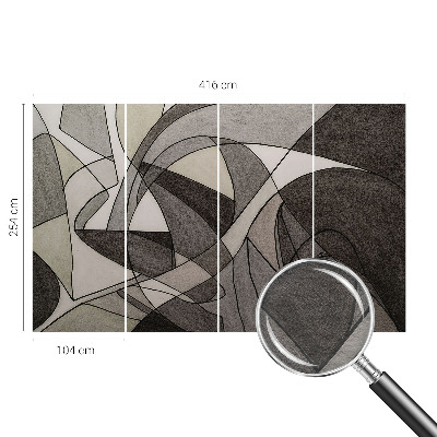 Papel mural con patrón decorativo con motivo de abstracción geométrica
