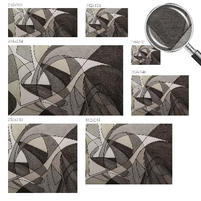 Papel mural con patrón decorativo con motivo de abstracción geométrica
