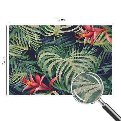 Fotomural decorativo para cabecero de cama con diseño de plantas exóticas