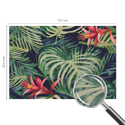 Fotomural decorativo para cabecero de cama con diseño de plantas exóticas