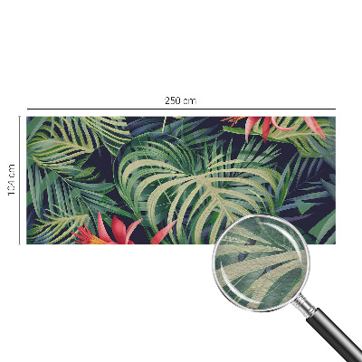Fotomural decorativo para cabecero de cama con diseño de plantas exóticas