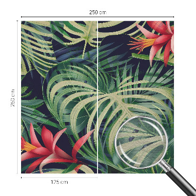 Fotomural decorativo para cabecero de cama con diseño de plantas exóticas