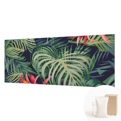 Fotomural decorativo para cabecero de cama con diseño de plantas exóticas