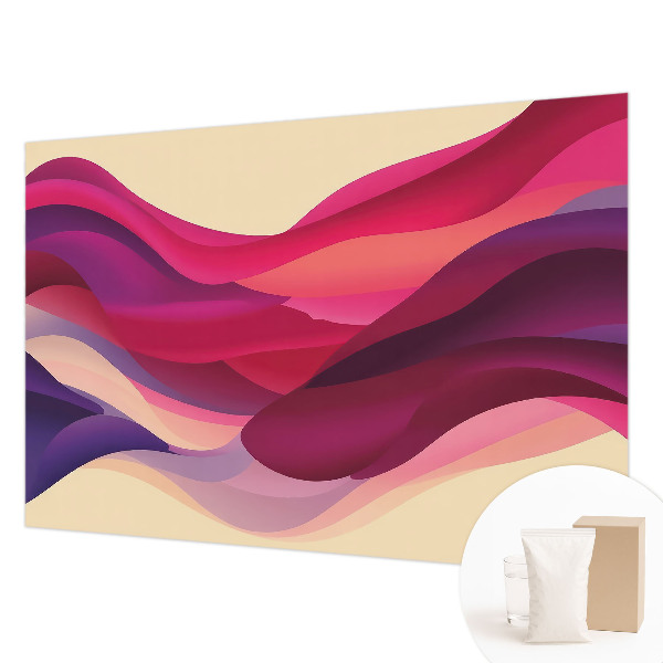 Papel mural texturado decorativo con diseño de ondas líquidas