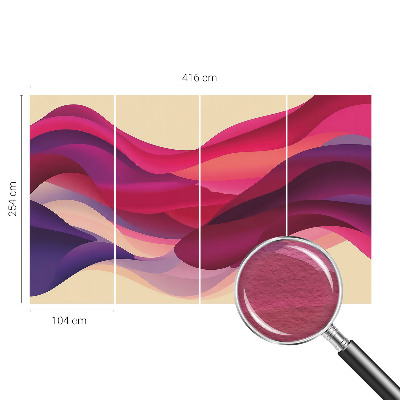 Papel mural texturado decorativo con diseño de ondas líquidas