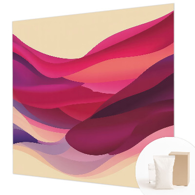 Papel mural texturado decorativo con diseño de ondas líquidas