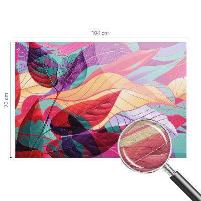 Mural de pared con estampado hermoso con hojas abstractas