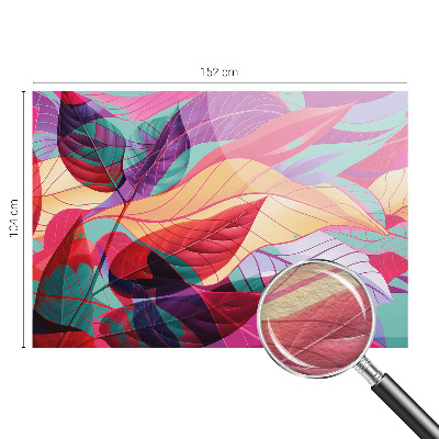 Mural de pared con estampado hermoso con hojas abstractas