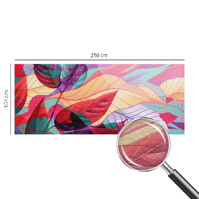 Mural de pared con estampado hermoso con hojas abstractas