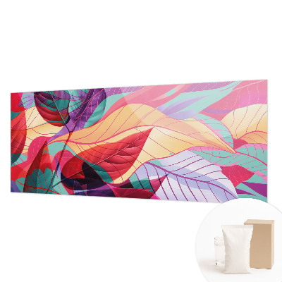 Mural de pared con estampado hermoso con hojas abstractas