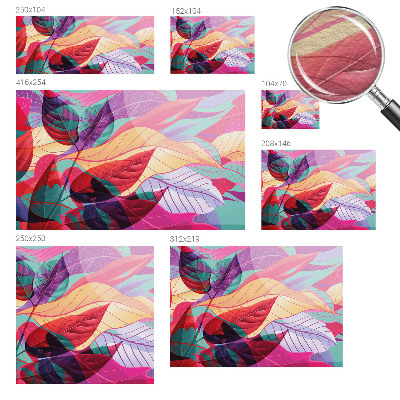 Mural de pared con estampado hermoso con hojas abstractas