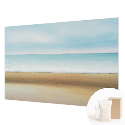 Mural decorativo con un paisaje costero